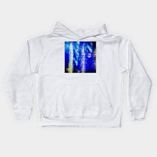 winter moon abstract digital painting Kids Hoodie